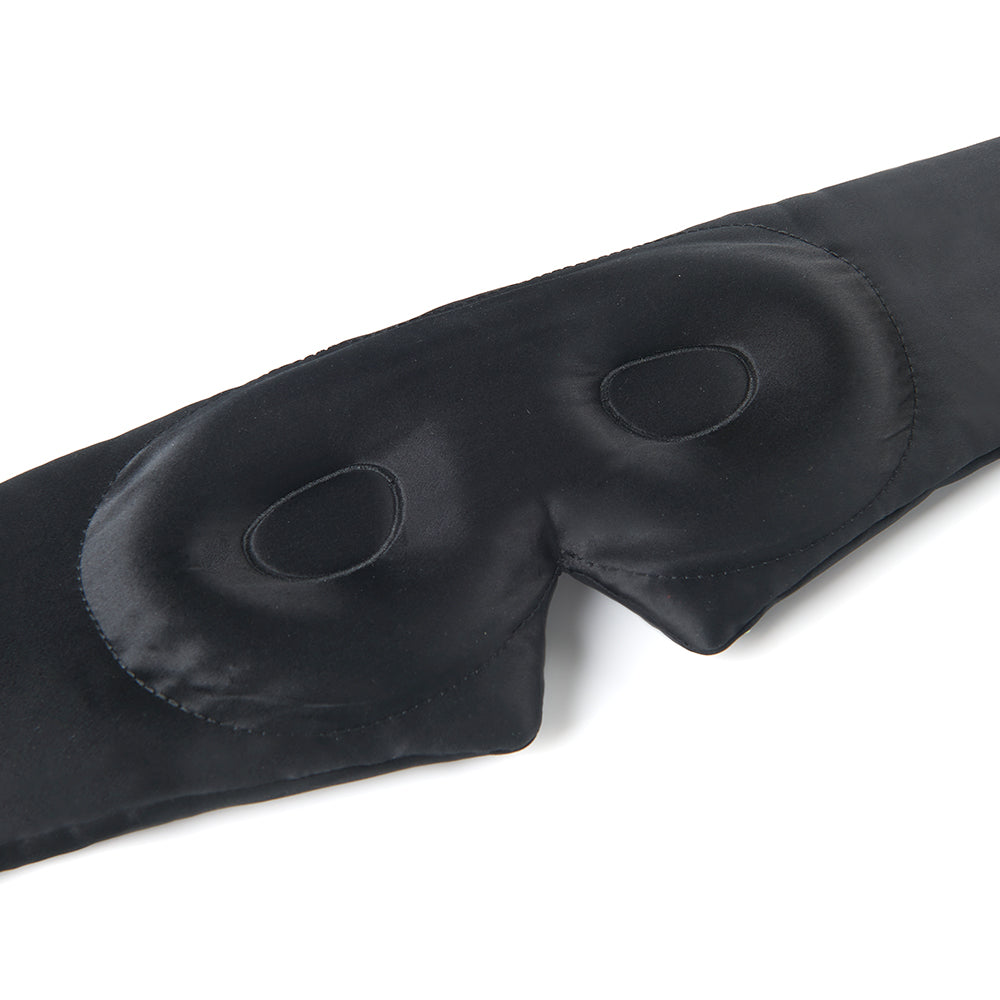 Silk Sleep Mask - 100% Mulberry Silk Eye Mask - Blackout Adjustable Night Mask for Sleeping - Brux Night Guard