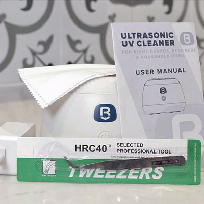 Professional Ultrasonic UV Cleaner for Night Guards, Retainers, Invisalign & Dentures - Brux Night Guard
